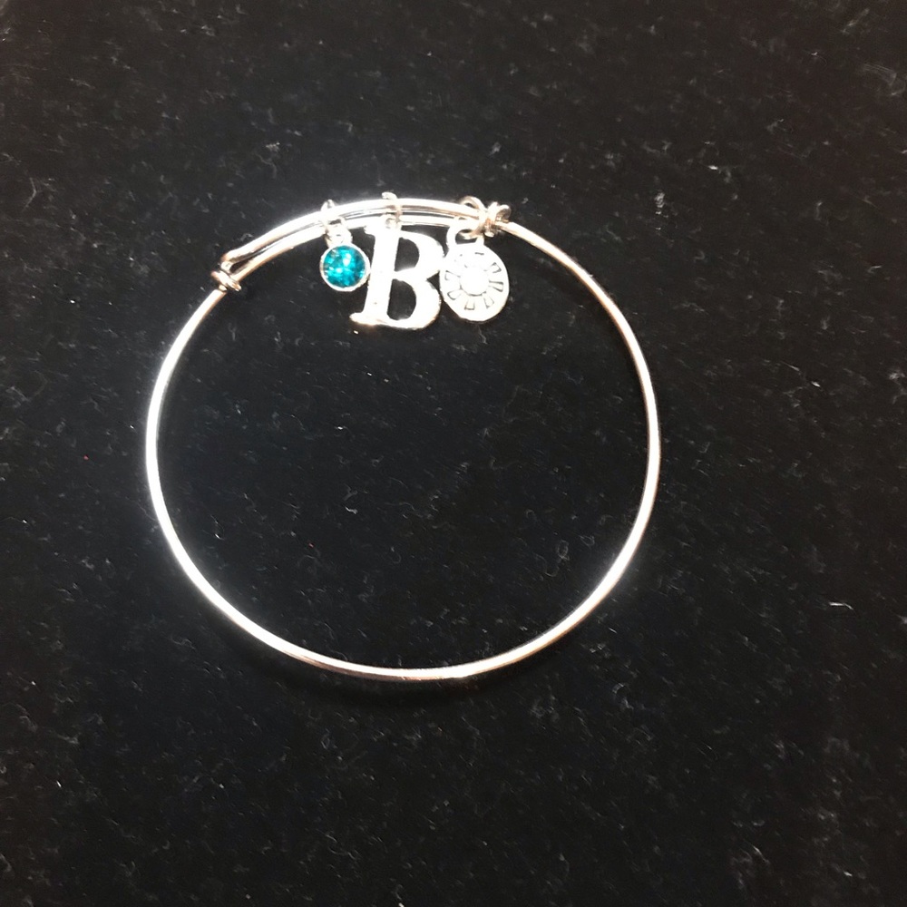Bracket Initial B Rhinestone Charm & 2 other charm